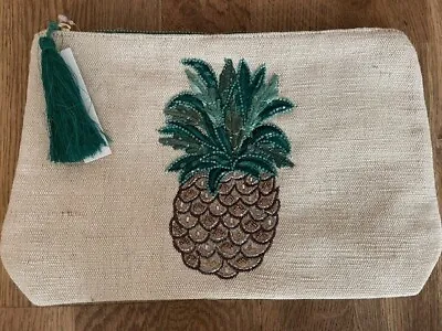 ACCESSORIZE 'Pineapple' Embroidered/sequinned BAG • £7.50