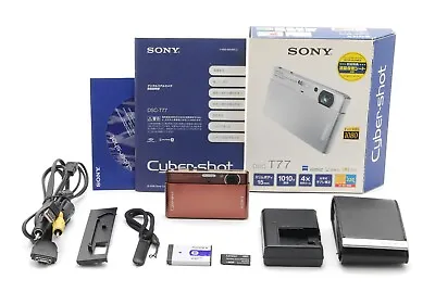 【MINT W/Many Accessories】Sony CyberShot DSC-T77 Brown Digital Camera From Japan • $199.99