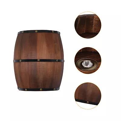 Wooden Wine Barrel Wall Light Sconce Up Down Lighting Wall Lamp Light Home Decor • $45