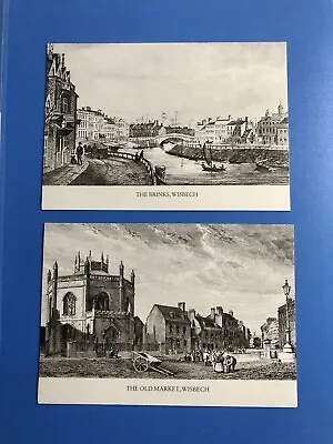 2 Postcards - Wisbech Cambridgeshire - B/w - Not Posted • £1.50