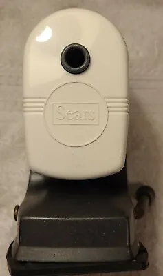 Vintage Sears Vacu Base Pencil Sharpener White Heavy Duty Office Tool  USA MADE. • $24.75