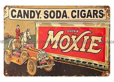 Home Accents Country Store Drink Moxie Candy Soda Cigars Metal Tin Sign • $18.98