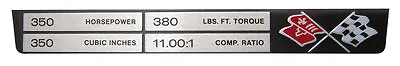 $19.55 • Buy 1969 1970 Corvette Console Shift Engine Data Plate  L-46 350/350/380/11.00:1