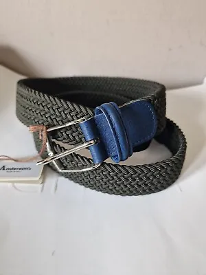 £45 • Buy Anderson’s Belt Weaved Plaited Elasticated Stretch ~ Men  - TAGS 38UK - 95EU NWT