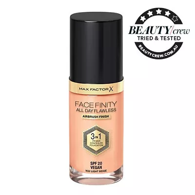Max Factor FACEFINITY All Day Flawless Foundation - N32 LIGHT BEIGE 30mL NEW • $19.41