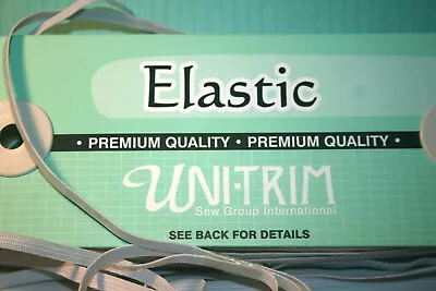 2-10m Uni-Trim Swimwear 6-10mm White Clear Long Life Elastic Chlorine Resistant  • $6.88