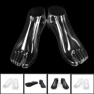 2Pcs Clear Female Feet Mannequin Foot Sandal Shoes Sock Display Props Model USA • $9.99