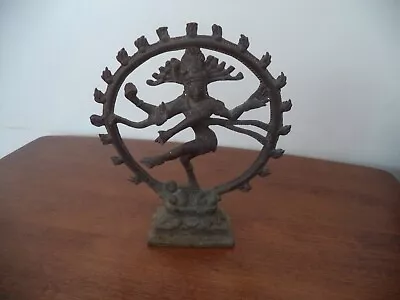 Vintage SHIVA ?? God Solid BRONZ/BRASS ? Statue 8  X 7 1/2  • $129