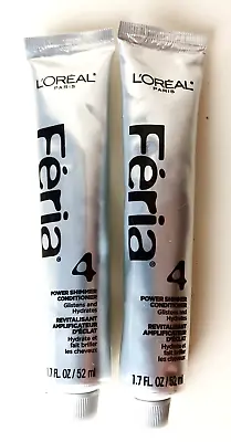 L'Oreal Feria Power Shimmer Hair Conditioner Tubes 1.7 Oz Each Lot Of 2 • $15.95