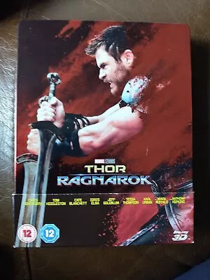 Thor Ragnarok Blu Ray Steelbook - Chris Hemsworth - Marvel - 3d/2d • £12