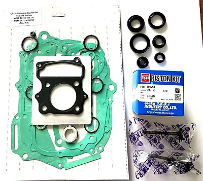 CT110 Postie Bike Gasket + Oil Seal Kit + Piston Kit + Valves • $137