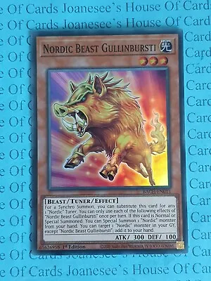 Nordic Beast Gullinbursti BACH-EN011 Super Rare Yu-Gi-Oh Card 1st Edition New • £1.90