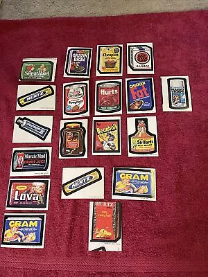 Vintage (19) Wacky Packages 4th Series Sticker Pack Ad Cards RARE HTF 1973 Lot • $74.99
