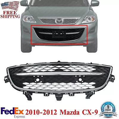 Front Bumper Lower Grille Chrome Shell / Black Insert For 2010-2012 Mazda CX-9 • $229.19