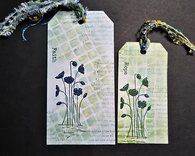 2 Handmade Tags/Bookmarks 6.25 X 3 Inch Lavinia And 4.75 X 2.50 Inch Fantasy • £2.69