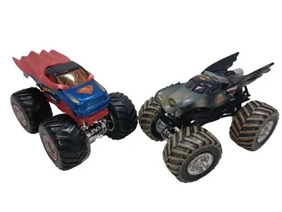 G4 Hot Wheels Monster Jam Truck BATMAN BATMOBILE MUD TRUCKS 1/64 Plus Superman • $14.99