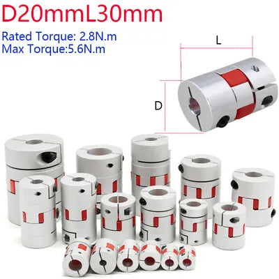 D20mm L30mm Broe 3/4/5/6/7-10MM CNC Flexible Plum Coupling Shaft Coupler Connect • $13.35