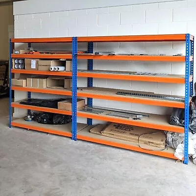 Clearance Warehouse Racking Garage Storage Workshop Shelves Metal Shelving Units • £170