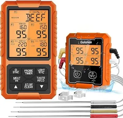 Wireless Meat Thermometer Digital Meat Thermometer 4 Probes Food Thermometer For • $50.62
