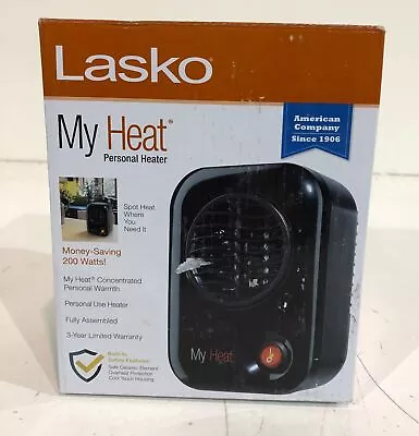 Lasko 100 MyHeat Personal Ceramic Space Heater With Overheat Protection Black • $22.95