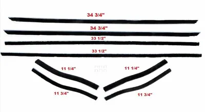 1965-66 Mustang Coupe/Convertible Window Felt Weatherstrip Kit - 8 Piece Kit • $139.11