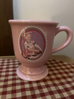Pink I Love Lucy Pedestal Mug  Lucys Chocolate Factory   2006  Coffee Hot Cocoa • $9.80