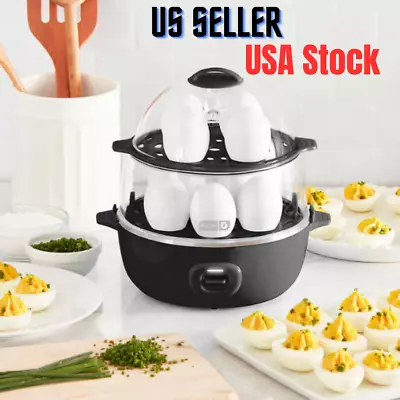 Egg Cooker Electric Hard Boiled Boiler Eggs Rapid Capacity Dash Steamer 7-Egg 14 • $15.99