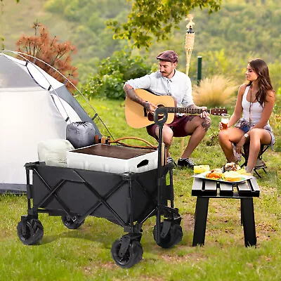 Heavy Duty Wagon Folding Cart Collapsible Garden Beach Utility Outdoor Camping • $65.99