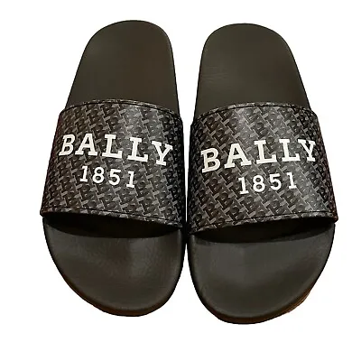 Bally Sabrio Rubber Logo Sandals Slides Shoes - Made In Italy Us 13 11 • $149