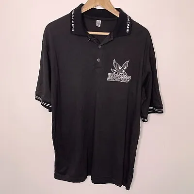 Collingwood Magpies AFL Polo Shirt Vintage 80s Football Collared Short Sleeve • $54.90