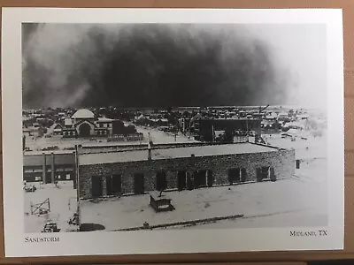 Postcard Unposted Texas Midland- Sandstorm Of April 18 1918 -repro • $5