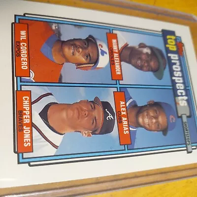 1992 Topps - Top Prospects #551 Chipper Jones Wil Cordero Alex Arias (RC) • $3