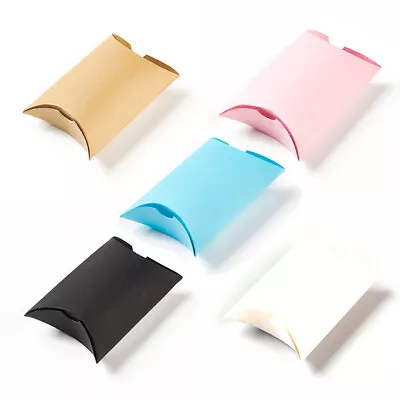 $8.69 • Buy 30 Pcs Kraft Paper Pillow Wedding Favor Gift Boxes Wedding Supplies 6.5x9x2.5cm