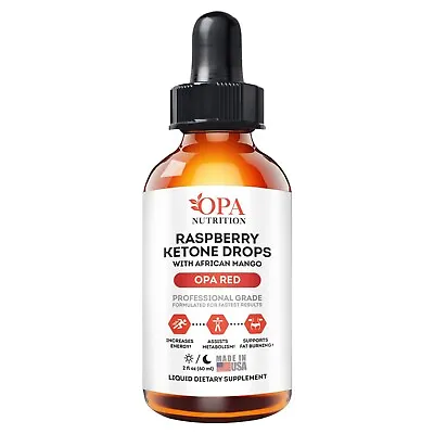 OPA Red Raspberry Ketones Drops To Boost Keto Weight Loss • $29.99