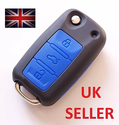 Key Cover For Vw Golf Mk5 Passat Beetle Bora Polo Touareg Mk6 3 Button Remote • $11.35