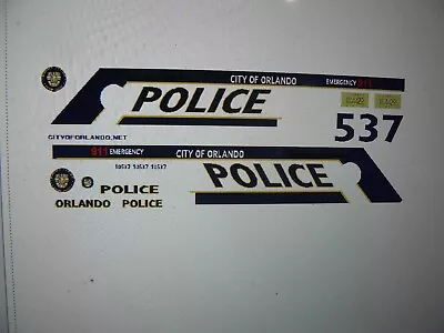 Orlando Florida Police Patrol Car Decals 1:18 • $14.97