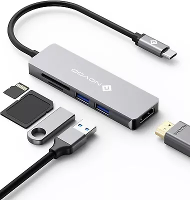 USB C Hub 4K HDMI Multi-Port USB Type-C Hub Dongle USB-C To HDMI SD/TF Card Rea • $22.93