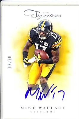 Mike Wallace Auto Autograph Steelers Ole Miss Rebels #/20 2012 • $22.40