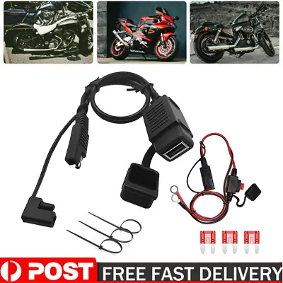 12V 2.1A Motorcycle SAE To USB Power Socket Adapter Charger Outlet Waterproof • $16.99