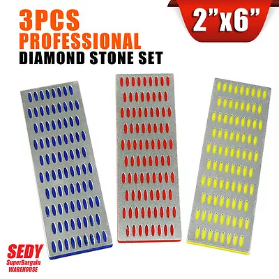 3pc Diamond Sharpening Honing Whetstone Stone Chisel Knife Sharpener Hand Tools • $9.99