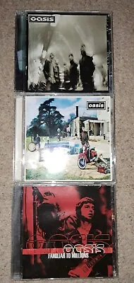 Oasis  3 CD Album Bundle Be Here Now Heathen Chemistry Familiar To Millions  • £6