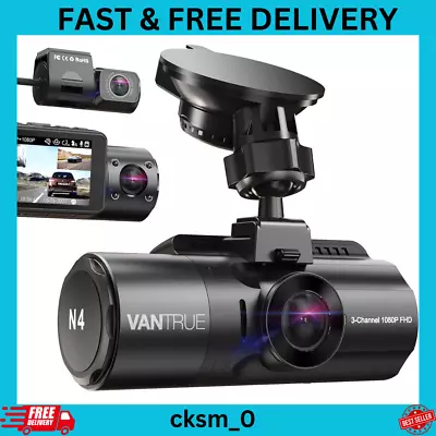 Vantrue N4 Three Channel 4K Dash Cam Front And Rear Inside Three Way Triple Das • $380