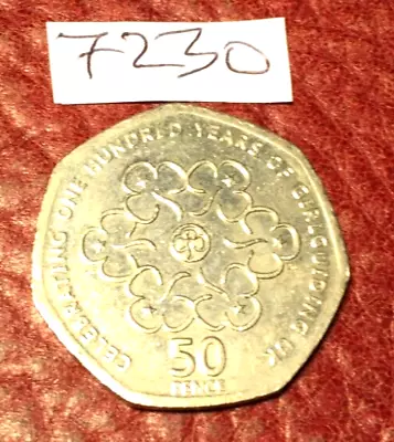 2010 50p 50 Pence Coin - Girl Guiding 100 Years - Job Lot 7230 • £2.75