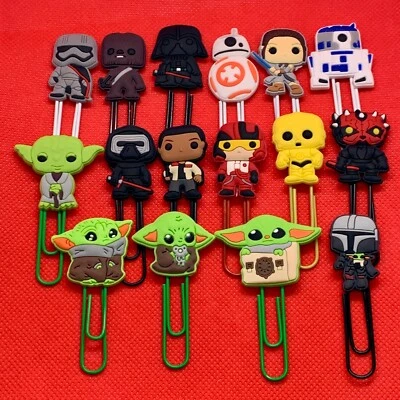 £1.62 • Buy Star Wars Mandalorian Bobblehead Bookmark Paperclip R2D2 BB8 C3PO Yoda Grogu NEW