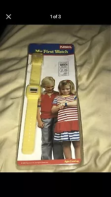 Vintage 1980s Playskool Yellow My First Watch Digital LCD Watch For Kids 3+ • $68.39