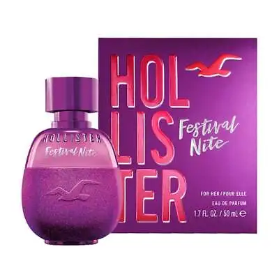 Hollister Festival Nite For Her 50ml Edp Spray - New Boxed & Sealed - Free P&p • £28.50