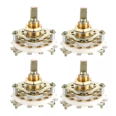 4pcs 12Pin 2P5T 2 Pole 5 Position Selectable 1Deck Band Selector Rotary Switch • $16.77