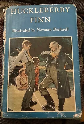 HUCKLEBERRY FINN 1940 ILLUSTRATED BY NORMAN ROCKWELL HERITAGE PRESS Hardcover DJ • $9.99