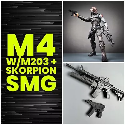 Winter Soldier (x2) Lot 1:12 Scale - 3D Printed Action Figure Guns • $14