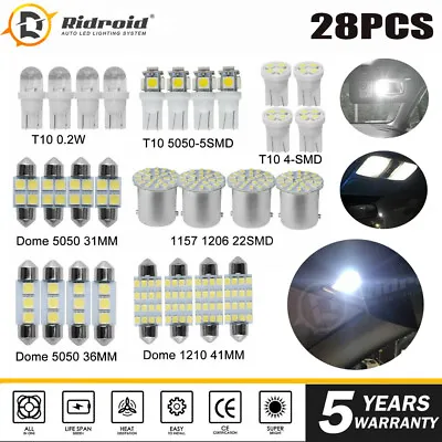 28Pcs Car Interior LED Light For Dome Map License Plate Lamp Bulbs Accessories • $9.99